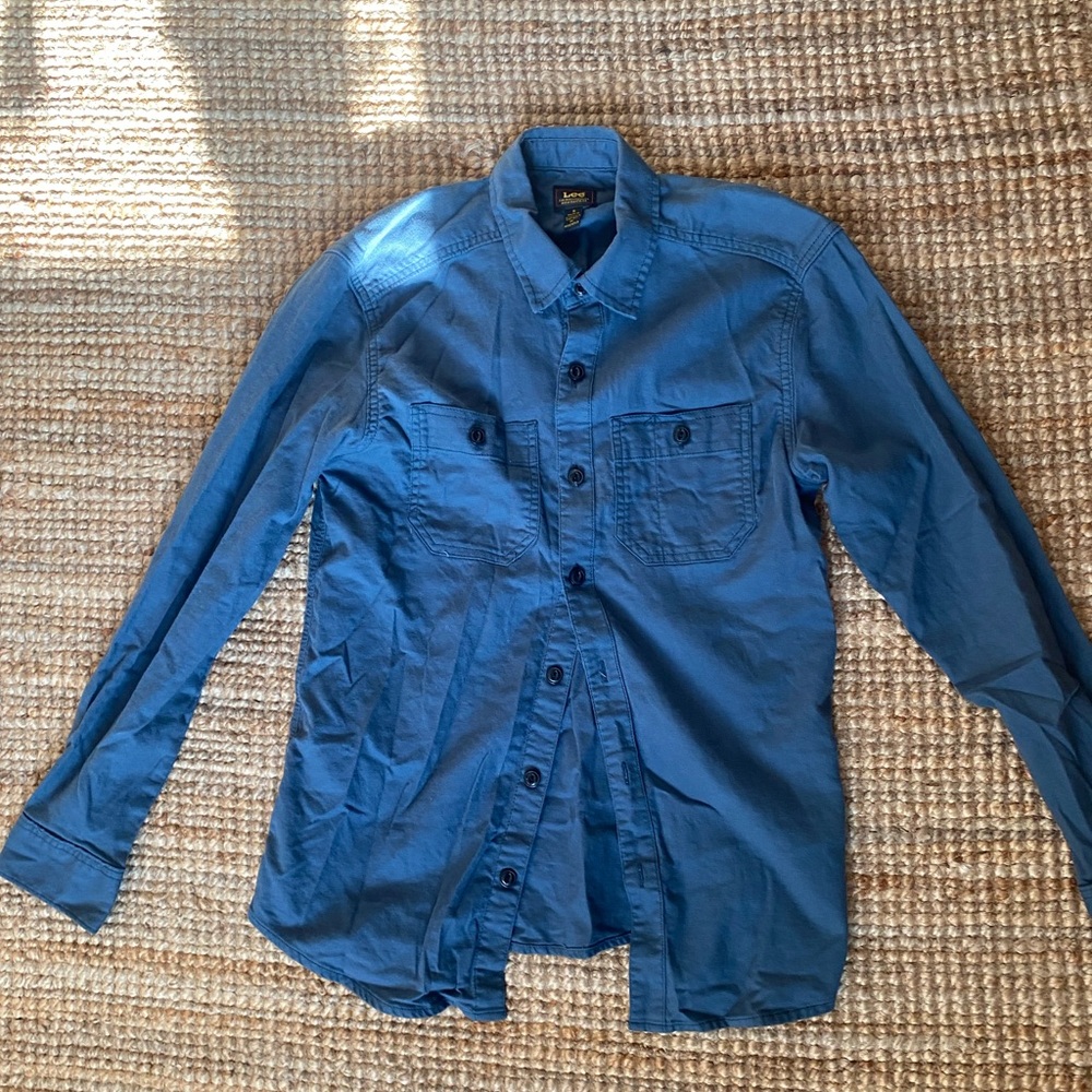 LEE mens small button front workshirt